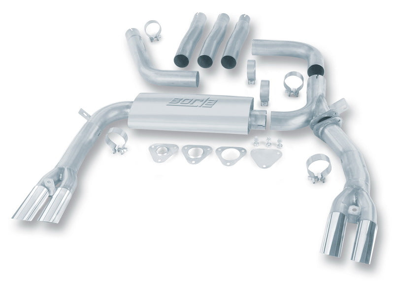 Borla 14888 - BOR14888 - Borla 84-92 Chevrolet Camaro / Pontiac Trans Am 5.0L/5.7L V8 3in Adj SS Cat-Back Exhaust w/ Adapters - Shipped in Europe - Tuningsupply.com