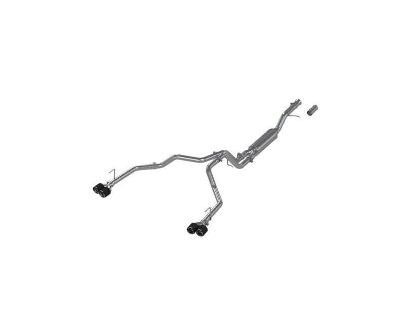 MBRP PS50573CF - MBRPS50573CF - MBRP 2021+ Chevy Tahoe / GMC Yukon T304 SS 3in Cat-Back Dual Split Exhaust w/ Quad Carbon Fiber Tips - Shipped in Europe - Tuningsupply.com