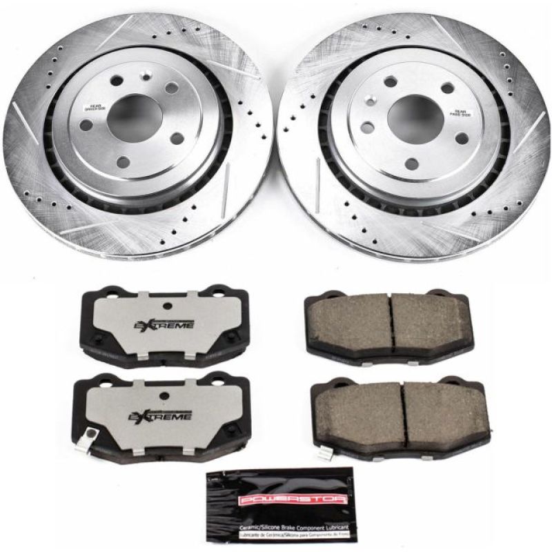 PowerStop K7045-26 - PSBK7045-26 - Power Stop 16-18 Cadillac ATS Rear Z26 Street Warrior Brake Kit - Shipped in Europe - Tuningsupply.com
