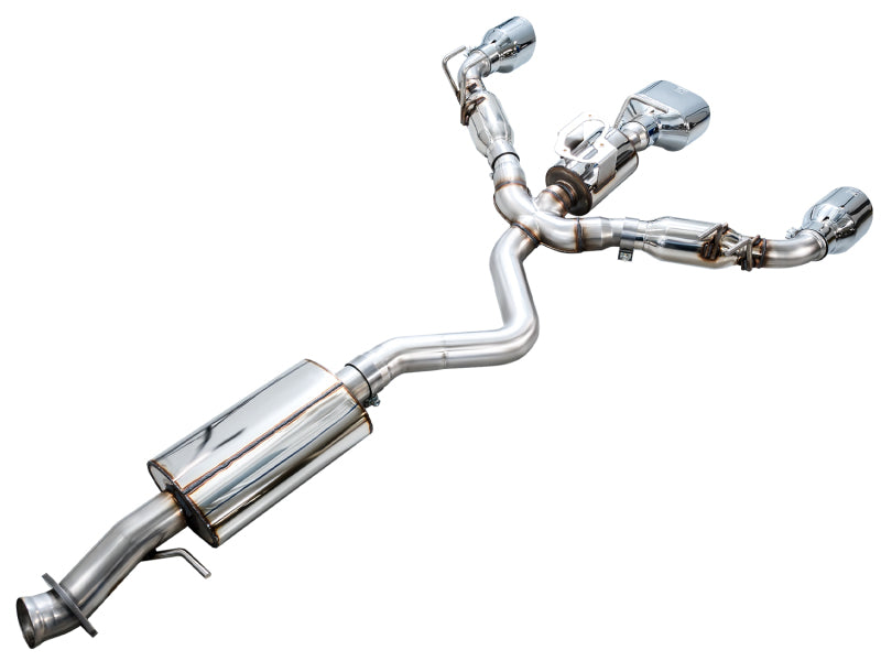AWE Tuning 3015-52472 - AWE3015-52472 - AWE 23-24 Toyota GR Corolla Touring Edition Catback Exhaust - Chrome Silver Tips - Shipped in Europe - Tuningsupply.com