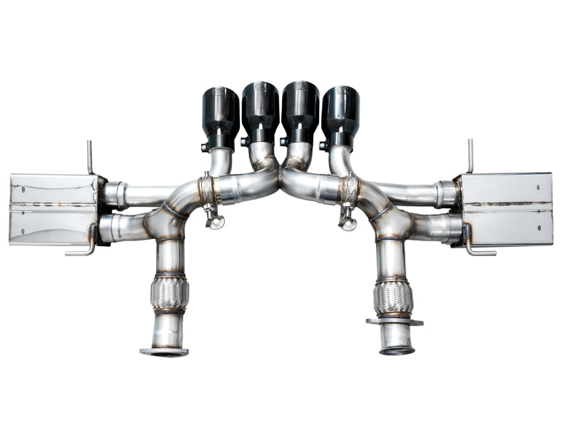 AWE Tuning 3025-43906 - AWE3025-43906 - AWE 2023 C8 Corvette Z06 SwitchPath Cat-Back Exhaust - Diamond Black Tips - Shipped in Europe - Tuningsupply.com