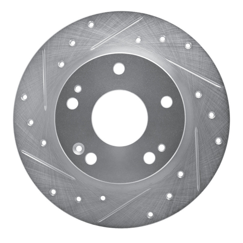 R1 Concepts 631-59059L - RNC631-59059L - R1 16-25 Honda Civic Hatchback Rear Left Drilled & Slotted Silver Brake Rotor - Shipped in Europe - Tuningsupply.com