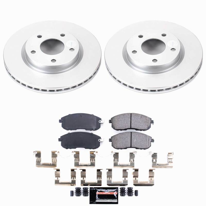 PowerStop CPK6961-23 - PSBCPK6961-23 - Power Stop 13-19 Nissan Sentra Front Z23 Coated Brake Kit - Shipped in Europe - Tuningsupply.com