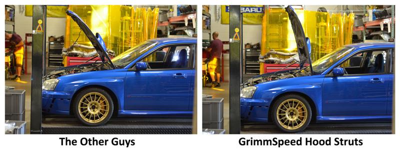 GrimmSpeed GRM097016 - GRMGRM097016 - GrimmSpeed 02-07 Subaru Inpreza/WRX/STi Hood Struts - Shipped in Europe - Tuningsupply.com