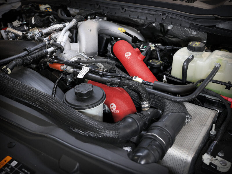 aFe 46-20684-R - AFE46-20684-R - aFe 23-25 Ford F250/F350 Super Duty V8-6.7L BladeRunner Aluminum Hot & Cold Charge Pipe Kit - Red - Shipped in Europe - Tuningsupply.com