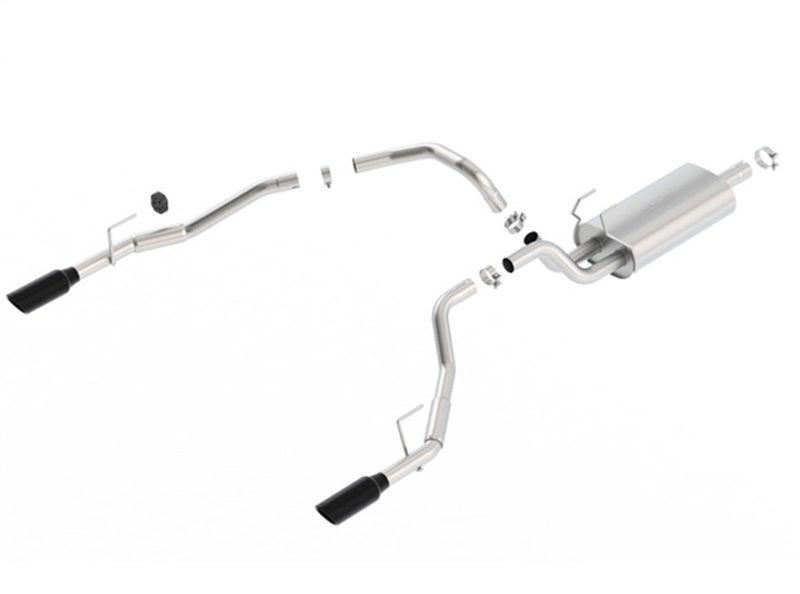 Borla 140552BC - BOR140552BC - Borla 09-17 Ram 1500 5.7L V8 5in Single Tip Black Chrome Cat-Back Touring Exhaust Through Bumper - Shipped in Europe - Tuningsupply.com