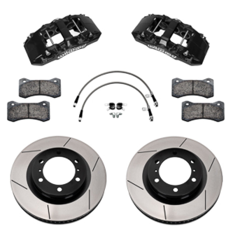 Wilwood 140-18381 - WIL140-18381 - Wilwood 24-25 Toyota Tacoma Front Aero6-DM Big Brake Kit 13.38 In Rotor/w Lines - Black - Shipped in Europe - Tuningsupply.com