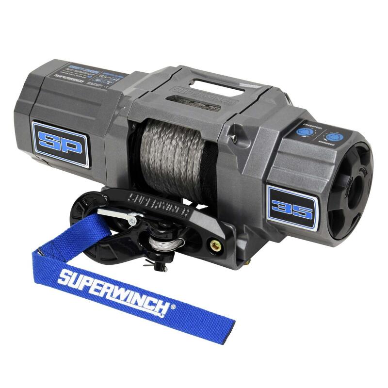 Superwinch 1135250 - SUW1135250 - Superwinch 3500 LBS 12V DC 7/32in x 40ft Synthetic Rope Hawse Fairlead SP 35SR Winch - Shipped in Europe - Tuningsupply.com