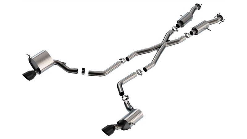 Borla 140632CB - BOR140632CB - Borla 15-21 Jeep Grand Cherokee SRT 6.4L V8 AWD S-Type Cat-Back Exhaust System - Black Tips T-304SS - Shipped in Europe - Tuningsupply.com