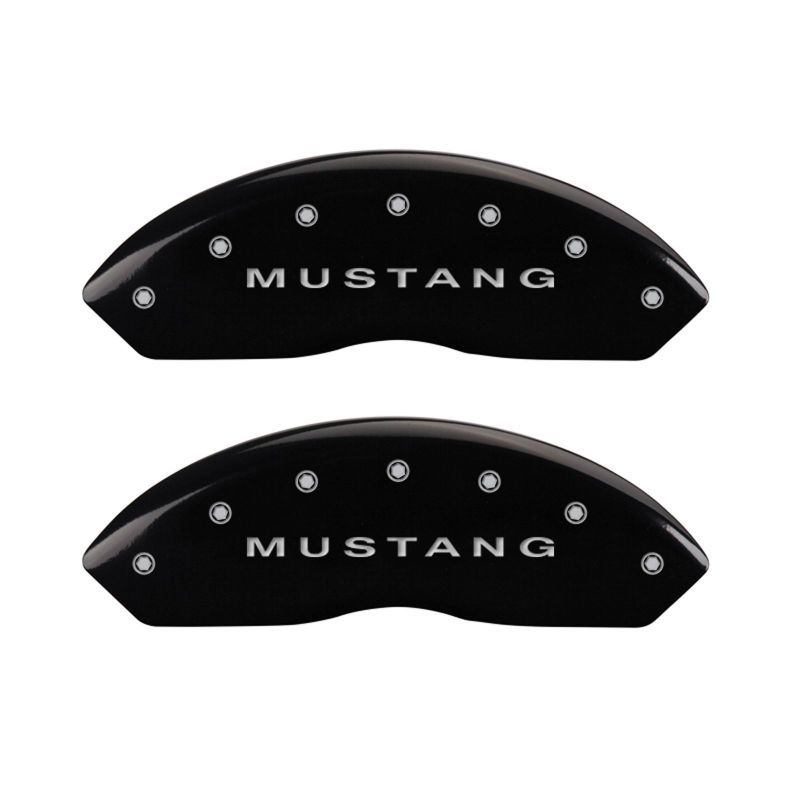 MGP 10197SMG2BK - MGP10197SMG2BK - MGP 4 Caliper Covers Engraved Front Mustang Engraved Rear S197/GT Black finish silver ch - Shipped in Europe - Tuningsupply.com