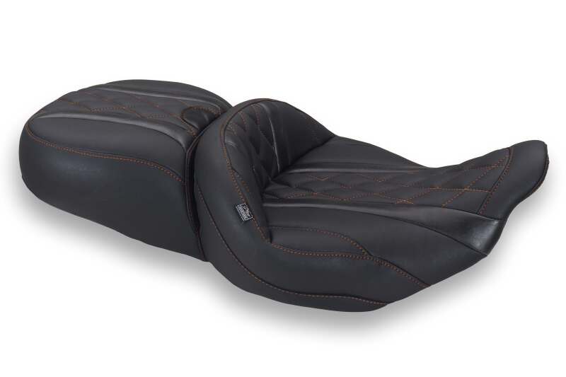 Mustang Motorcycle 89482MO - MMP89482MO - Mustang 23-26 Harley CVO Road Glide, Street Glide, Deluxe Diamond ST 1pc 2Up Blk w/ M Org Thread - Shipped in Europe - Tuningsupply.com