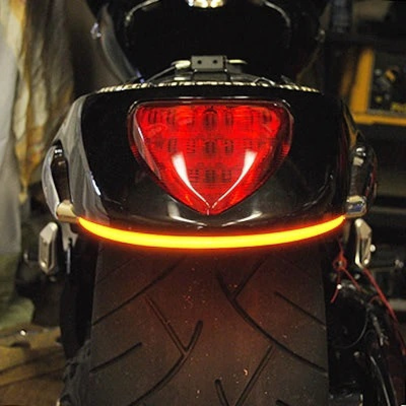 New Rage Cycles - NEW109-REAR-TL-AR-L - New Rage Cycles 06+ Suzuki M109R Rear Turn Signals w/Load EQ - Amber/Red - Shipped in Europe - Tuningsupply.com