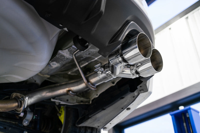 MBRP PS48013CF - MBRPS48013CF - MBRP 15-19 Subaru WRX 2.0L/STI 2.5L 2.5in Dual Split Rear Exit w/ 3.5in CF Tips - T304 - Shipped in Europe - Tuningsupply.com