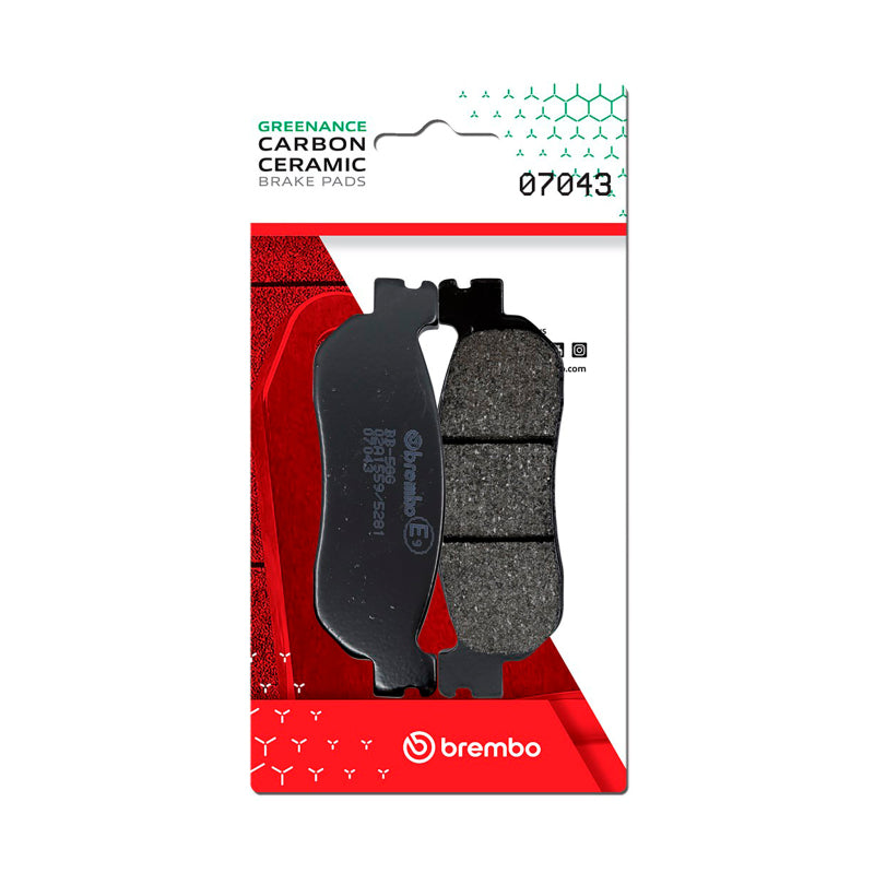 Brembo OE 07043 - BRE07043 - Brembo OE Mbk Skyliner/Yamaha X-City/Yamaha X-Max/Yamaha Yp Carbon Ceramic Brake Pad - Rear - Shipped in Europe - Tuningsupply.com