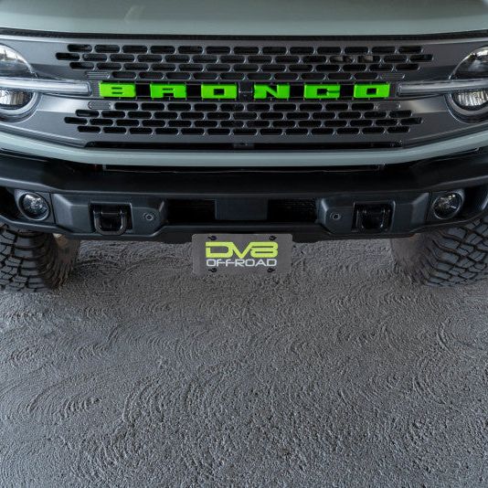 DV8 Offroad LPBR-04 - DVELPBR-04 - DV8 Offroad 21-23 Ford Bronco Capable Bumper Front License Plate Mount - Shipped in Europe - Tuningsupply.com