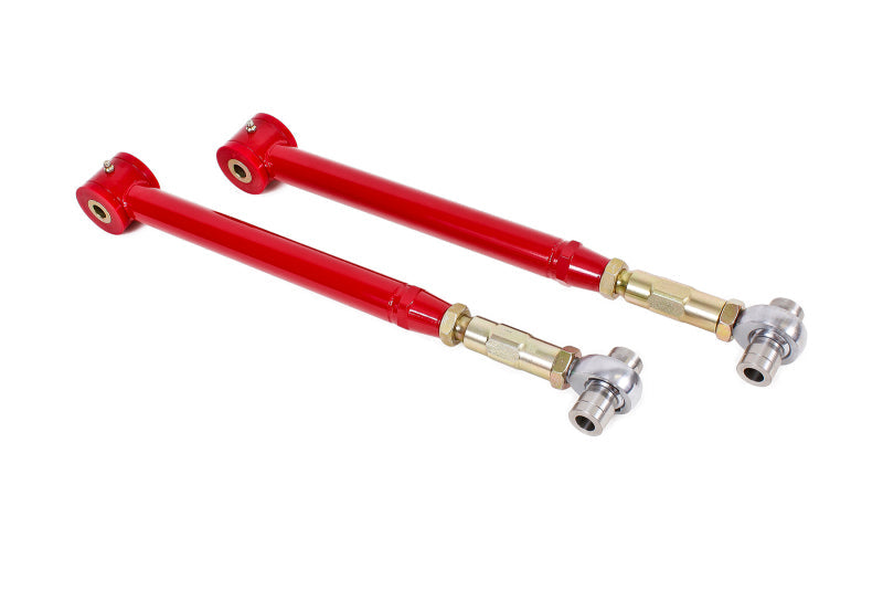 BMR Suspension TCA021R - BMRTCA021R - BMR 05-14 S197 Mustang On-Car Adj. Lower Control Arms / Rod End Combo (Polyurethane) - Red - Shipped in Europe - Tuningsupply.com