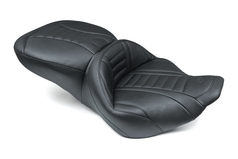 Mustang Motorcycle 76738 - MMP76738 - Mustang 97-07 Harley Rd King,06-07 Str Glide,00-05 Eagle Touring 1PC Seat Deluxe - Black - Shipped in Europe - Tuningsupply.com
