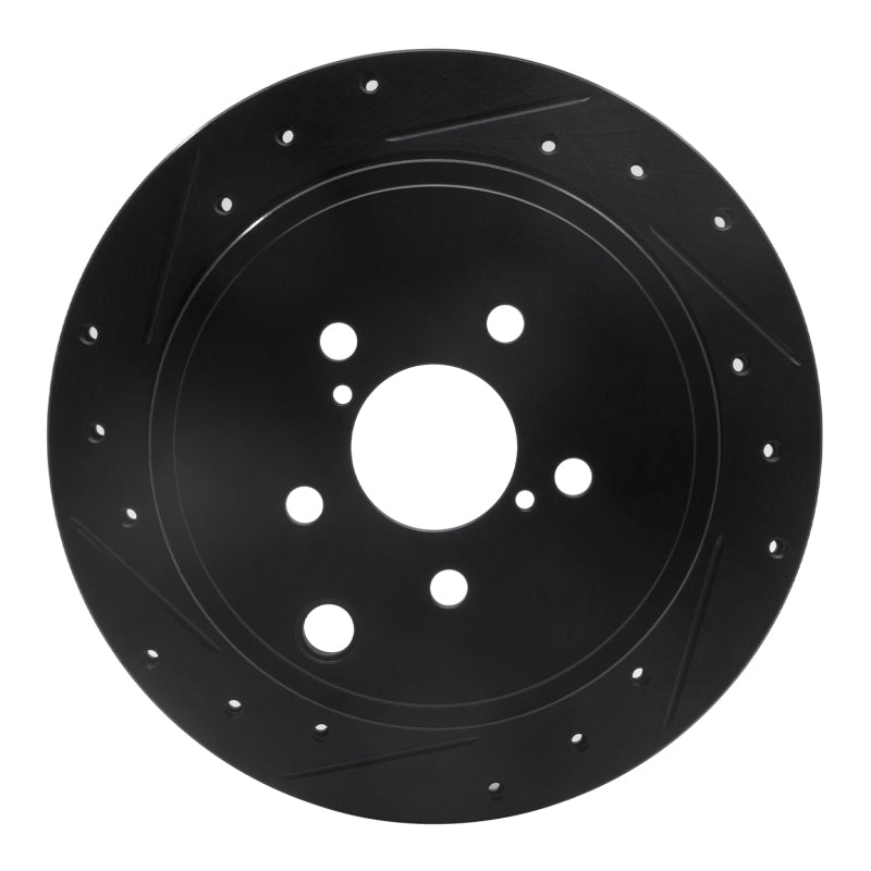 R1 Concepts 633-13023L - RNC633-13023L - R1 10-25 Scion FR-S Rear Left Drilled & Slotted Black Brake Rotor - Shipped in Europe - Tuningsupply.com