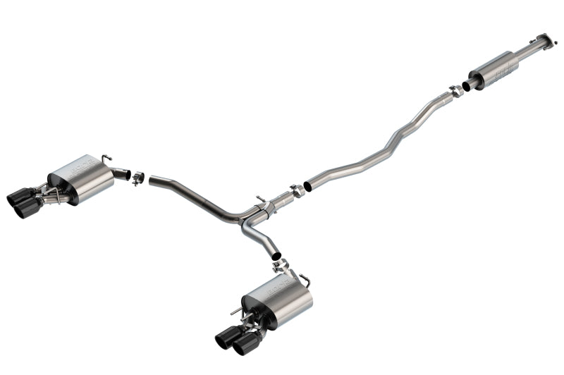 Borla 140823BC - BOR140823BC - Borla 18-20 Toyota Camry XSE 3.5in Tip Dual Split Rear Exit Cat Back S-Type Exhaust Black Chrome - Shipped in Europe - Tuningsupply.com