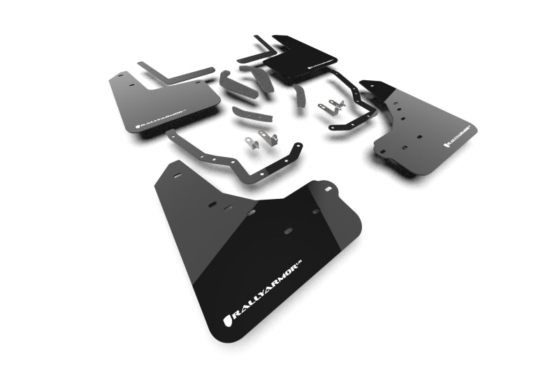 Rally Armor MF148-UR-BLK-WH - RALMF148-UR-BLK-WH - Rally Armor 2025+ Toyota 4Runner Black UR Mud Flap w/ White Logo - Shipped in Europe - Tuningsupply.com