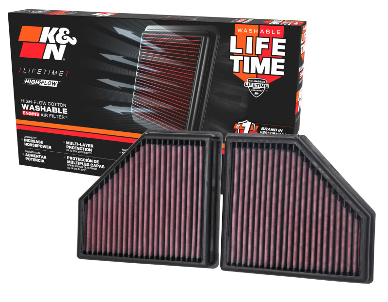 K&N Engineering 33-5086 - KNN33-5086 - K&N 16-19 BMW 750i L6-4.4L F/I Replacement Drop In Air Filter - Shipped in Europe - Tuningsupply.com