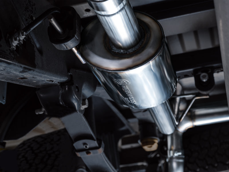 AWE Tuning 3015-32402 - AWE3015-32402 - AWE Tuning 2021+ Ford F150 Tremor w/ Bumper Cutouts 0FG Resonated Cat-Back w/ Chrome Silver Tips - Shipped in Europe - Tuningsupply.com