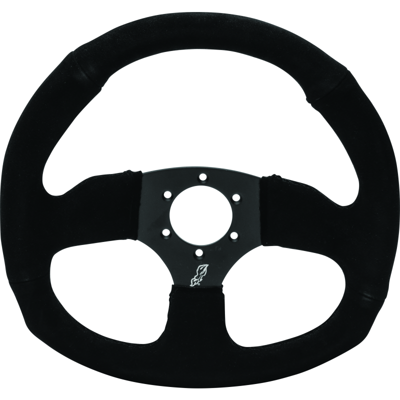 DragonFire Racing 522342 - DFR522342 - DragonFire Racing Steering Wheels - D-shaped- Suede- Iron Series- 0in offset - Shipped in Europe - Tuningsupply.com