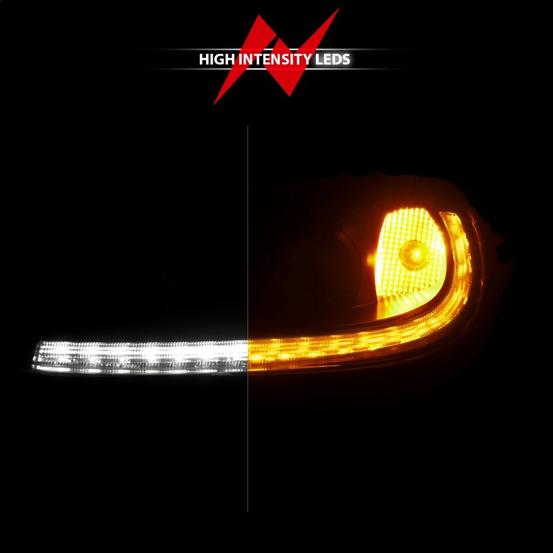 ANZO 121571 - ANZ121571 - ANZO 05-13 Chevrolet Corvette Projector Headlights w/switchback & Sequential LED - Black Amber - Shipped in Europe - Tuningsupply.com