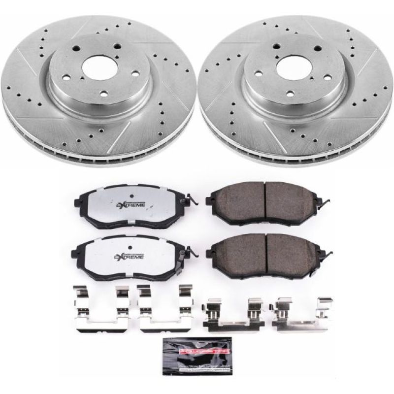 PowerStop K4603-26 - PSBK4603-26 - Power Stop 06-07 Subaru B9 Tribeca Front Z26 Street Warrior Brake Kit - Shipped in Europe - Tuningsupply.com