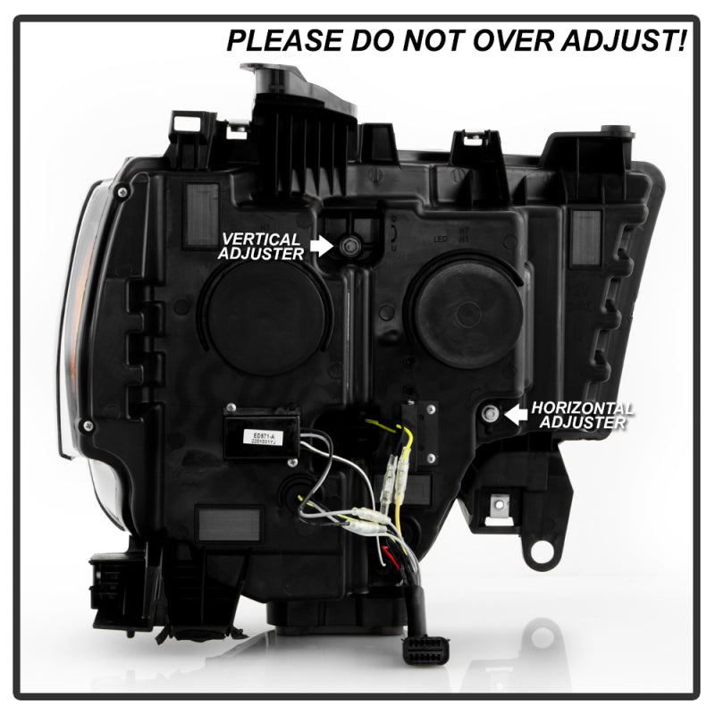 SPYDER - SPY5088604 - Spyder 19-22 Dodge Ram 2500/3500 (Halogen Model Only) Proj. Headlights (PRO-YD-DR19HDHALAP-SEQ-BK) - Shipped in Europe - Tuningsupply.com