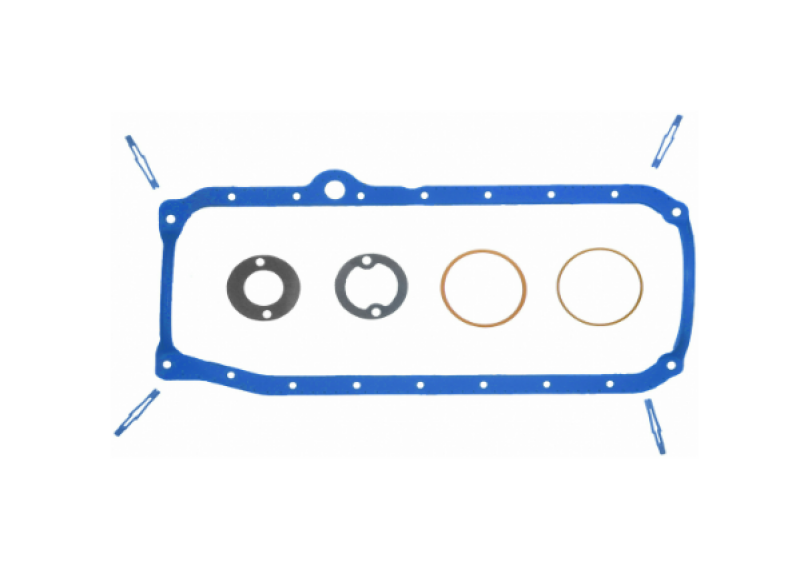 Fel-Pro OS34500R - FELOS34500R - Fel-Pro 85-86 Chevy C10 Engine Oil Pan Gasket Set - PermaDry Molded Rubber Oil Pan SnapUps Included - Shipped in Europe - Tuningsupply.com
