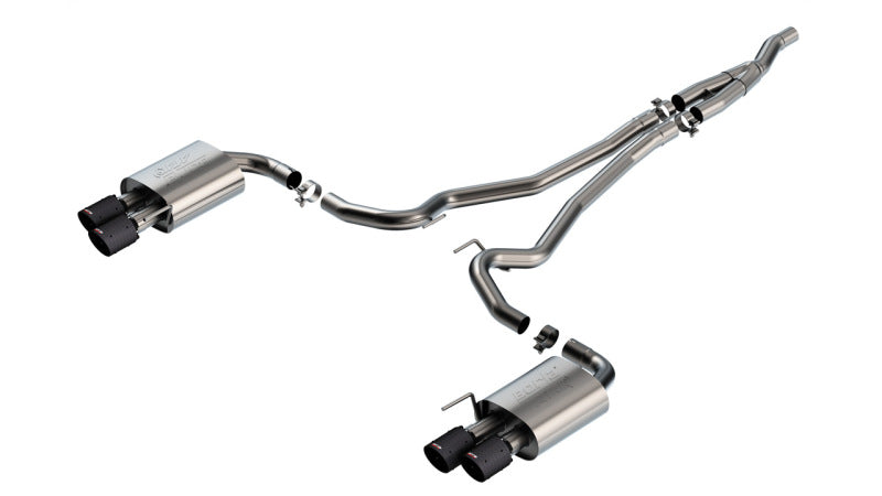 Borla 140982CFBA - BOR140982CFBA - Borla 2024 Ford Mustang 2.3L Ecoboost ATAK Catback Exhaust CF BA w/ Quad Tips - Non-Active - Shipped in Europe - Tuningsupply.com