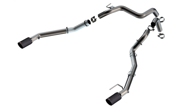 Borla 60743CFBA - BOR60743CFBA - Borla 24-25 Ford Ranger Raptor 2.75in Tail Pipe Kit 4in Tip - Carbon Fiber Black Anodized - Shipped in Europe - Tuningsupply.com