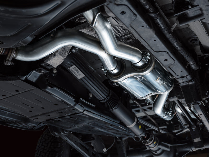 AWE Tuning 3025-31327 - AWE3025-31327 - AWE Tuning 22-24 Ford Bronco Raptor 4WD Dual BashGuards Cat-Back SwitchPath Exhaust (No Tips) - Shipped in Europe - Tuningsupply.com