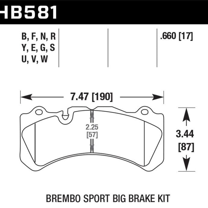 Hawk Performance KHB581N.660 - HAWKHB581N.660 - Hawk 09 Nissan GT-R R35 HP+ Street Front Brake Pads - Shipped in Europe - Tuningsupply.com