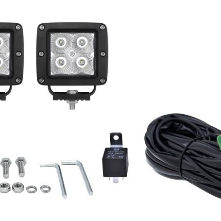 Hella LA357204821 - HELLA357204821 - Hella HVF Cube 4 LED Off Road Kit - 3.1in 2X12W - Shipped in Europe - Tuningsupply.com