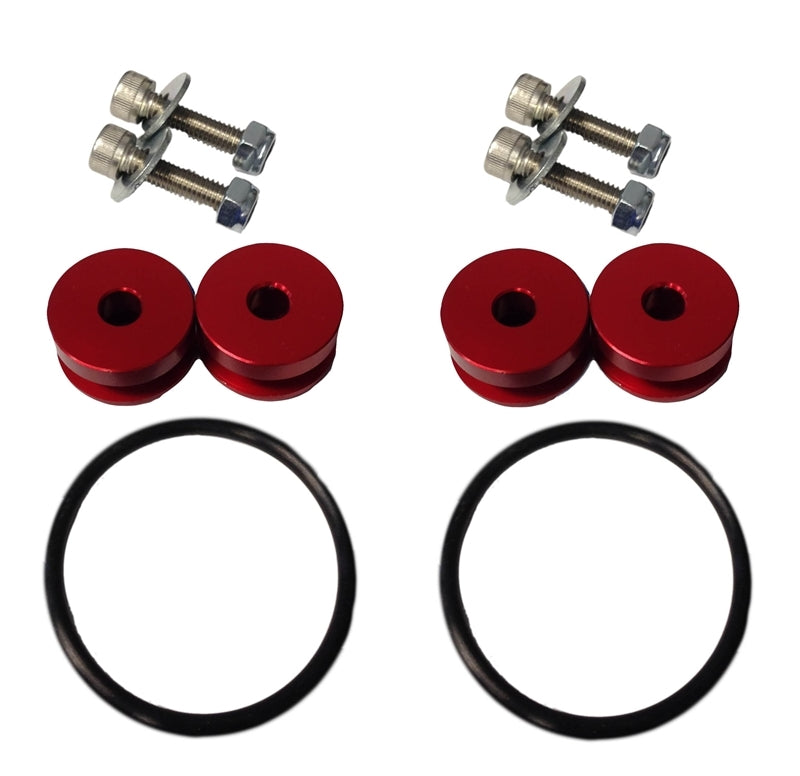Torque Solution TS-UNI-026R - TQSTS-UNI-026R - Torque Solution Billet Bumper Quick Release Kit (Red): Universal - Shipped in Europe - Tuningsupply.com