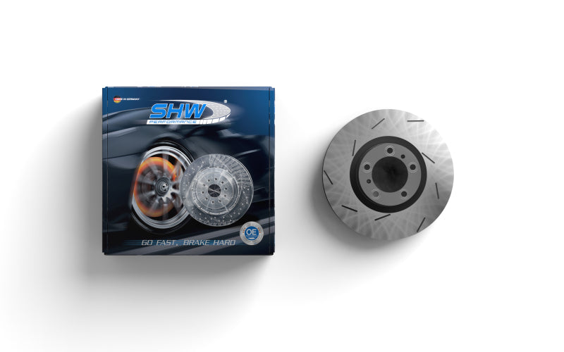 SHW Performance PRR39728 - SHWPRR39728 - SHW 13-16 Porsche Panamera GTS 4.8L w/o Ceramics Right Rear Slotted Monobloc Brake Rotor(298615602B) - Shipped in Europe - Tuningsupply.com