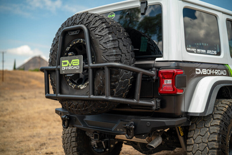 DV8 Offroad TCJL-14 - DVETCJL-14 - DV8 18-25 Jeep Wrangler JL Body Mounted Tire Carrier - Shipped in Europe - Tuningsupply.com