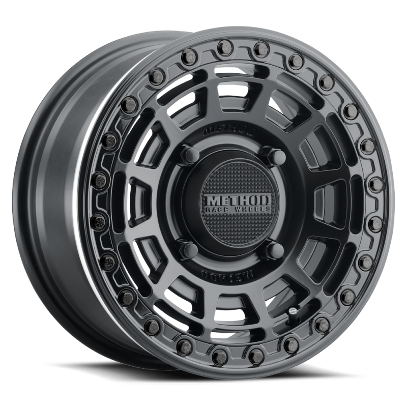 Method Wheels - MRWMR415510471064B - Method MR415 Beadlock 15x10 / 6+4/25mm Offset / 4x136 / 106 CB Matte Black Wheel - Gloss Black Ring - Shipped in Europe - Tuningsupply.com
