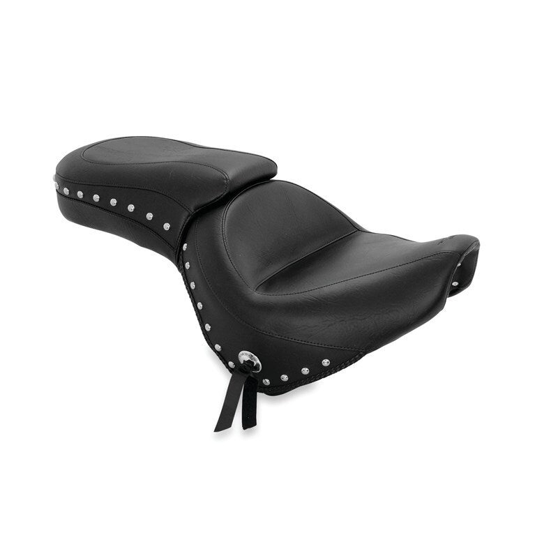 Mustang Motorcycle 76640 - MMP76640 - Mustang 10-13 Honda VT1300C Sabre,10-16 Stateline,10-15 Interstate 1PC Seat w/Studs - Black - Shipped in Europe - Tuningsupply.com