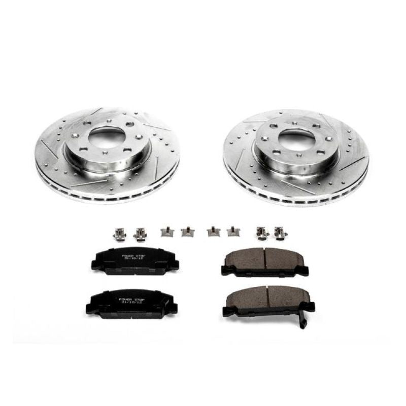 PowerStop K699 - PSBK699 - Power Stop 90-00 Honda Civic Front Z23 Evolution Sport Brake Kit - Shipped in Europe - Tuningsupply.com