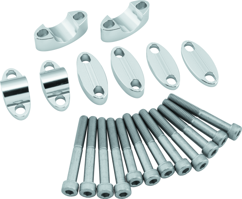 BikeMaster 151990 - BKM151990 - BikeMaster Aluminum Handlebar Risers 1-1/8in - Silver - Shipped in Europe - Tuningsupply.com