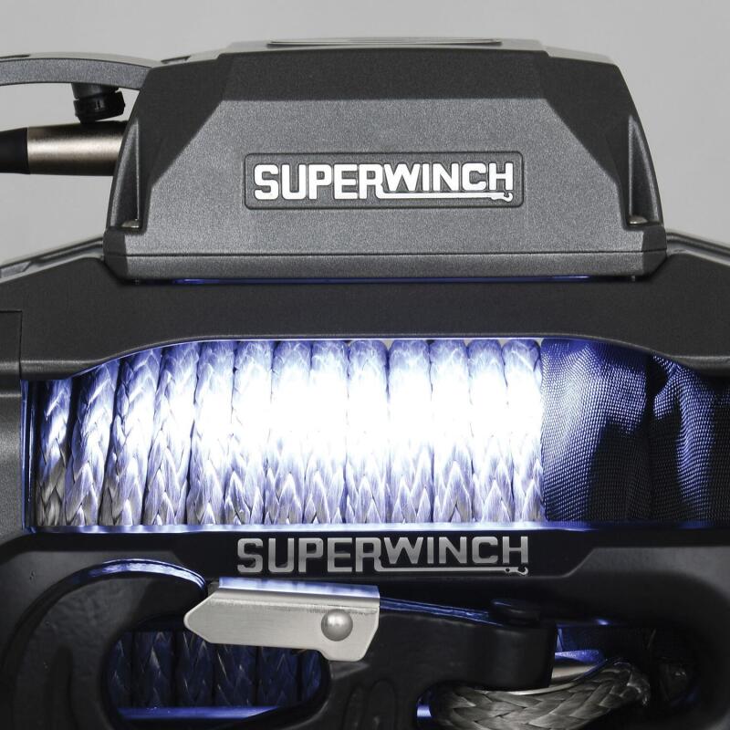 Superwinch - SUW1712201 - Superwinch 12000 LBS 12V DC 3/8in x 80ft Synthetic Rope SX 12000SR Winch - Graphite - Shipped in Europe - Tuningsupply.com