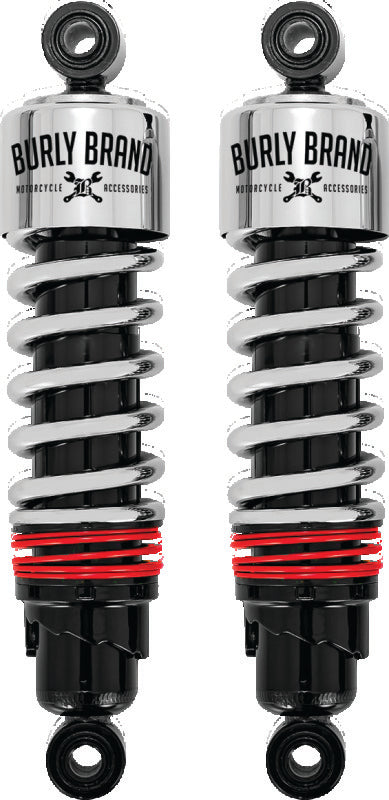 Burly Brand B28-1206 - BURB28-1206 - Burly Brand XL Slammer Shocks - Chrome - Shipped in Europe - Tuningsupply.com