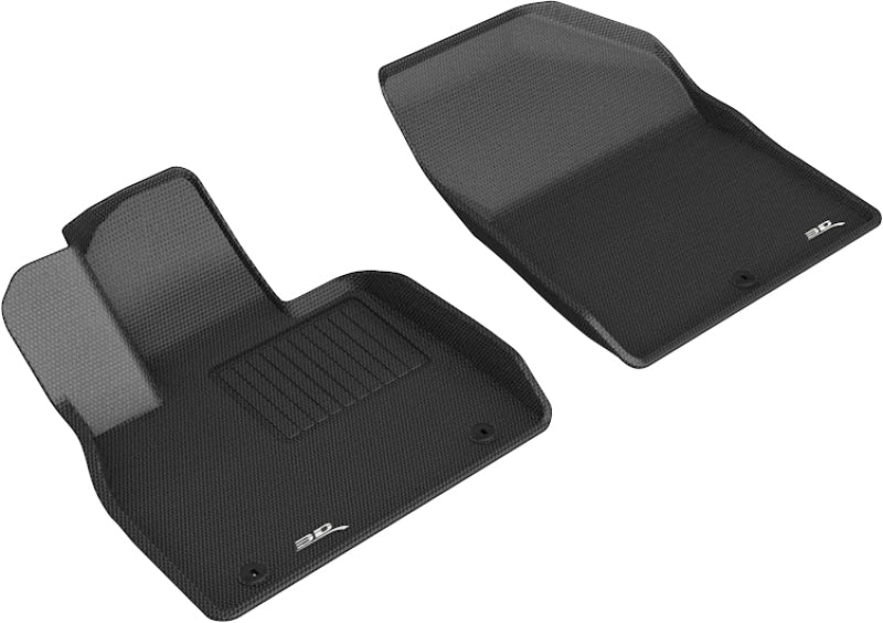 3D MAXpider L1HY10011509 - ACEL1HY10011509 - 3D MAXpider 2020 Hyundai Palisade Kagu 1st Row Floormat - Black - Shipped in Europe - Tuningsupply.com