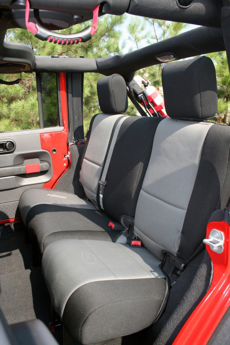 Rugged Ridge 13295.09 - RUG13295.09 - Rugged Ridge Seat Cover Kit Black/Gray 07-10 Jeep Wrangler JK 4dr - Shipped in Europe - Tuningsupply.com