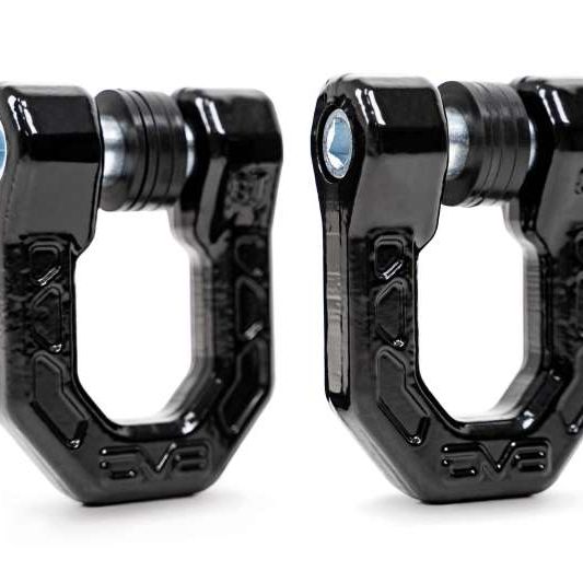 DV8 Offroad UNSK-01BL - DVEUNSK-01BL - DV8 Offroad Elite Series D-Ring Shackles - Pair (Black) - Shipped in Europe - Tuningsupply.com