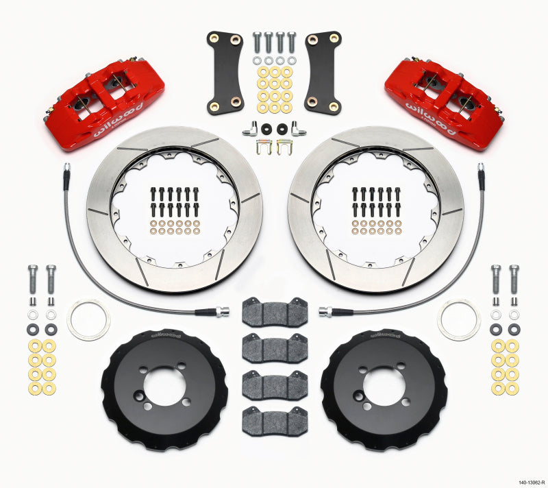 Wilwood 140-13062-R - WIL140-13062-R - Wilwood Dynapro 6 Front Hat Kit 12.88in Red 2002-Up Mini Cooper w/ Lines - Shipped in Europe - Tuningsupply.com