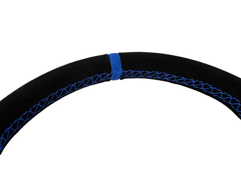 PRP Seats G251 - PRPG251 - PRP Comp-R D-Shape Suede Steering Wheel - Blue - Shipped in Europe - Tuningsupply.com